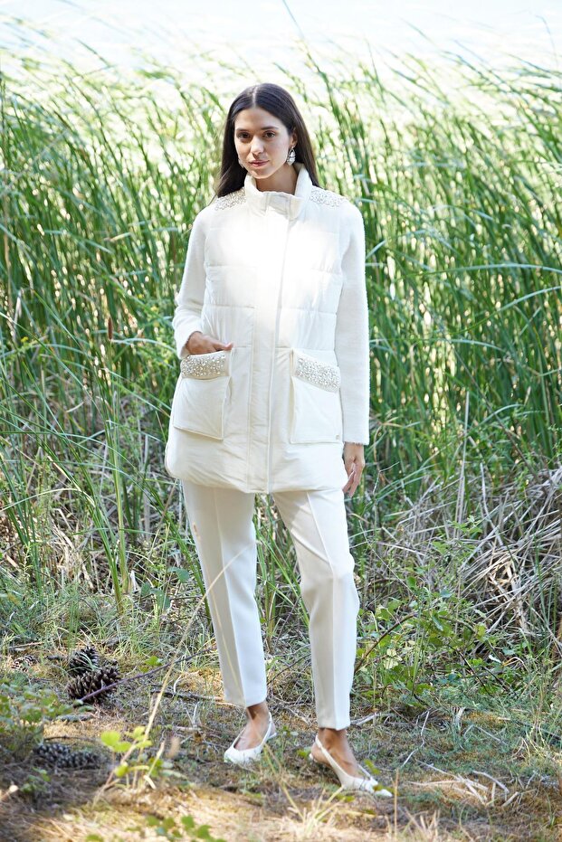 PUL NAKIŞLI TAŞLI YELEK - 1