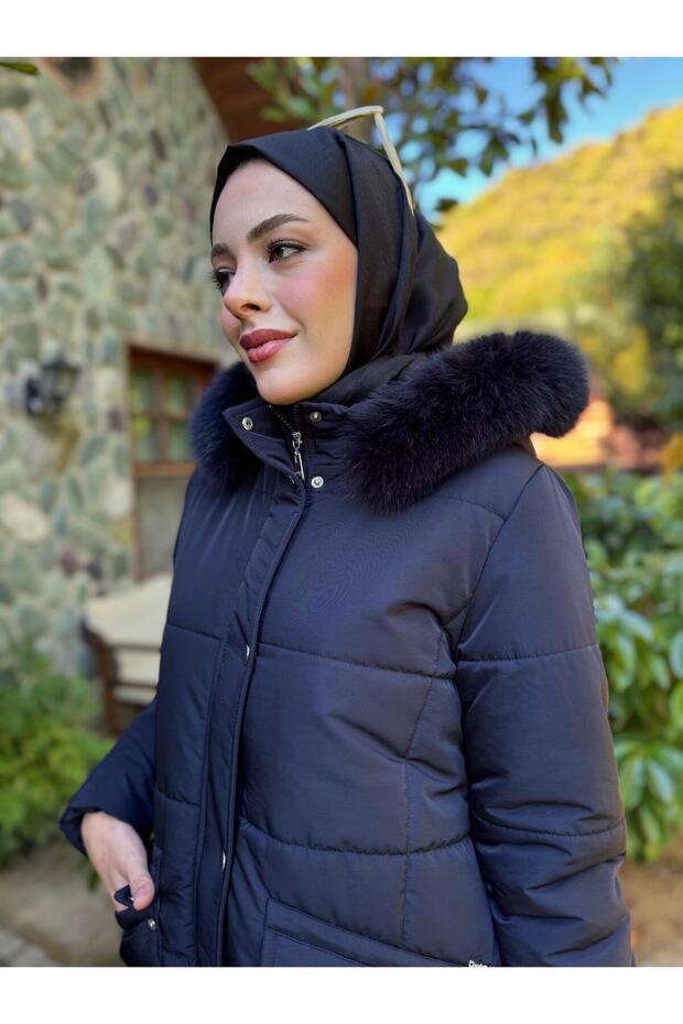 KÜRKLÜ KAPÜŞONLU ÇITÇITLI MONT - 6