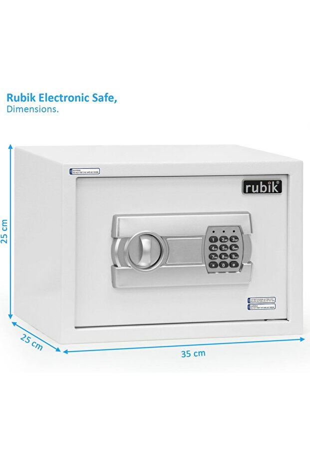 Safe Box A4 Document Size with Digital Lock and Override Key RB-25EGC (25x35x25cm) White - 4