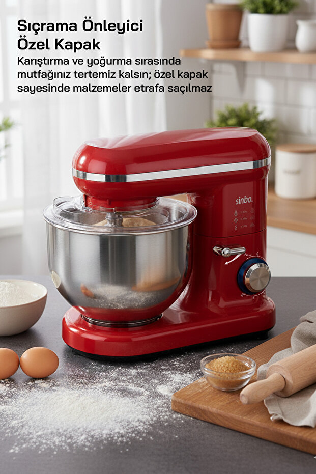 SMX-2770 Standlı Mikser-Kırmızı - 4