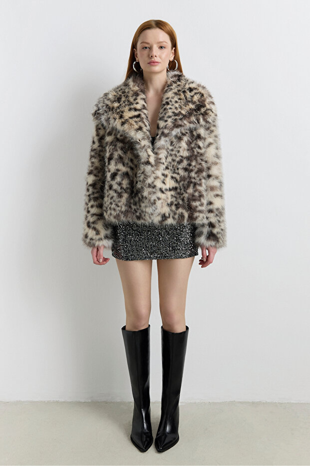 Siyah Pullu Mini Şort Etek - 1