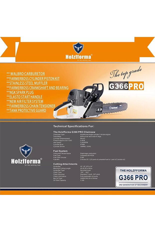 ® G366 59cc PRO Drujbă de 59cc - 2
