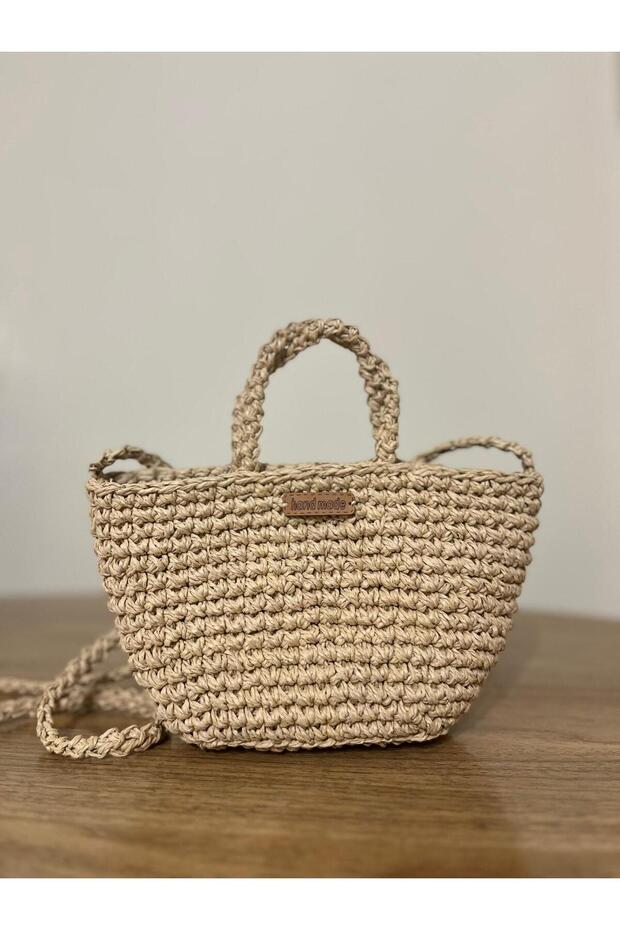 حقيبة يدوية الصنع من الورق المقوى مع حبل - 1