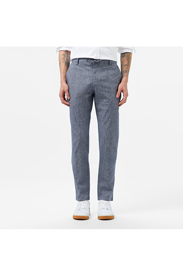 Erkek Slim Fit Lacivert Pantolon - 3