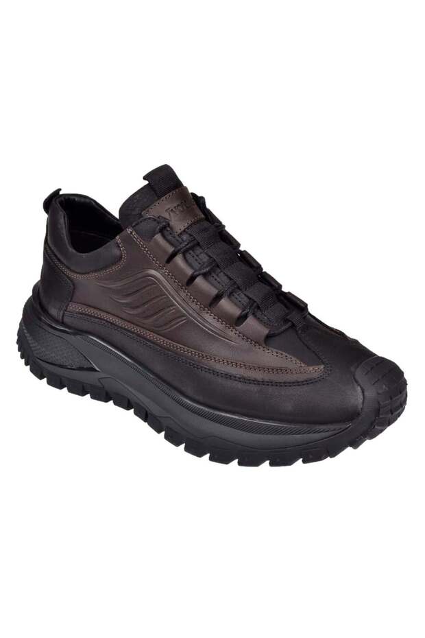 Genuine Leather Comfort Men's Shoes Voy-434 Black Brown