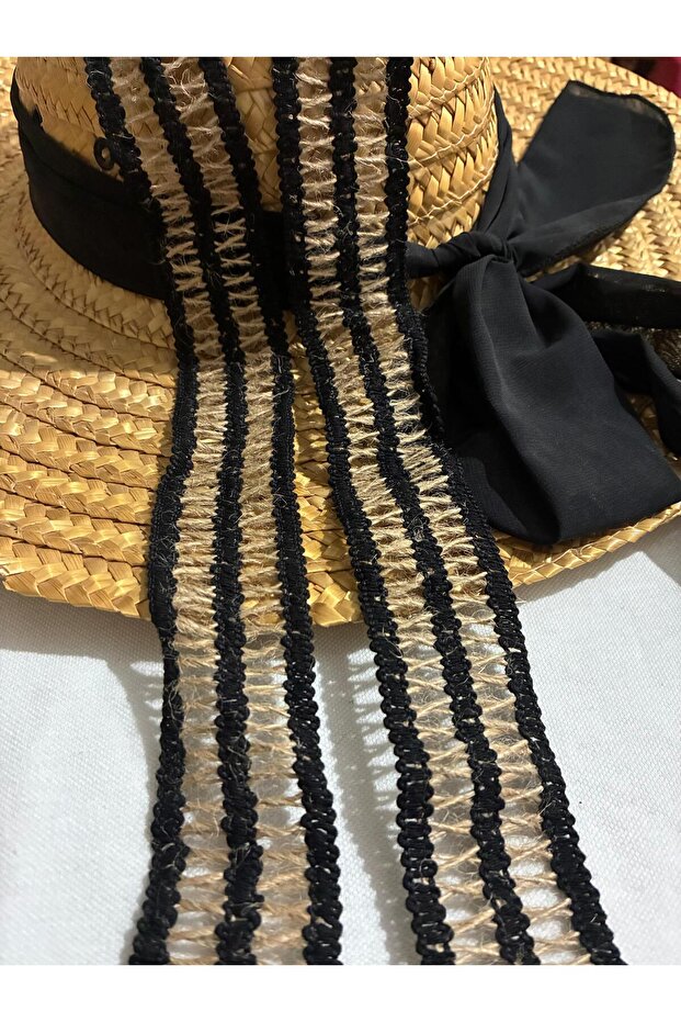 Siyah Açık Kahve Örme Şerit(4cm) - 3