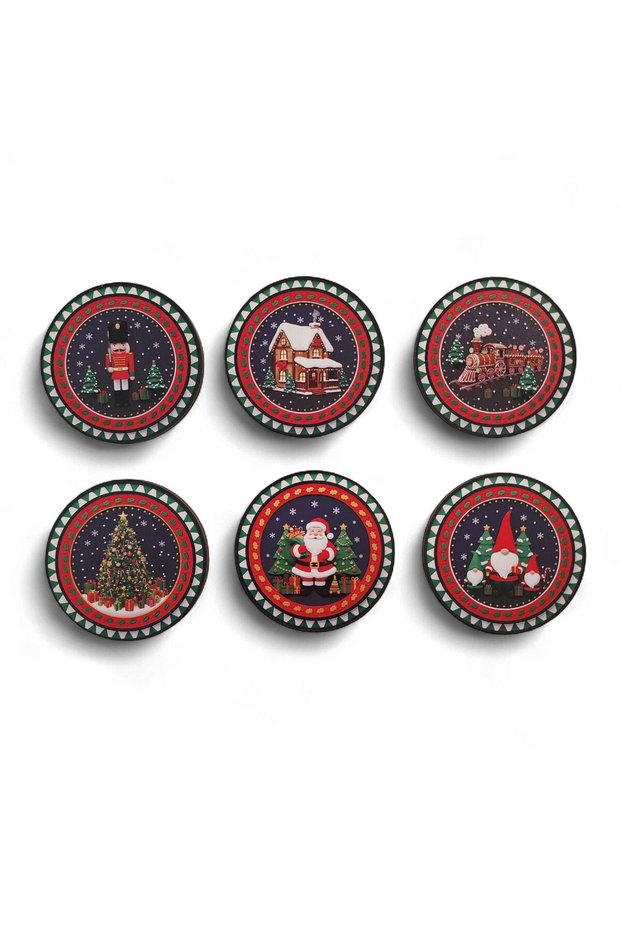 Christmas Coasters 6 Pieces