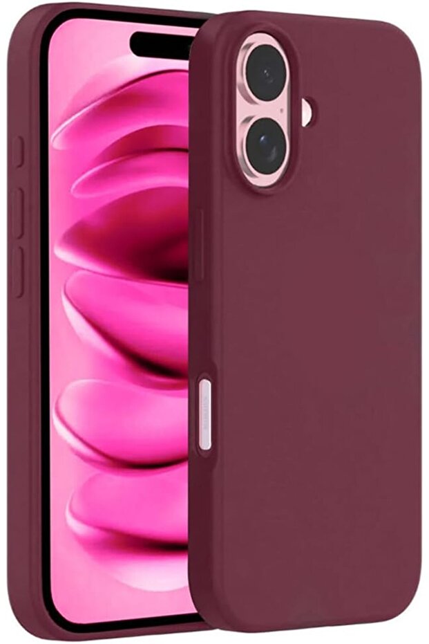 iPhone 16 Pro Max Liquid Silicone Case (Color Burgundy)