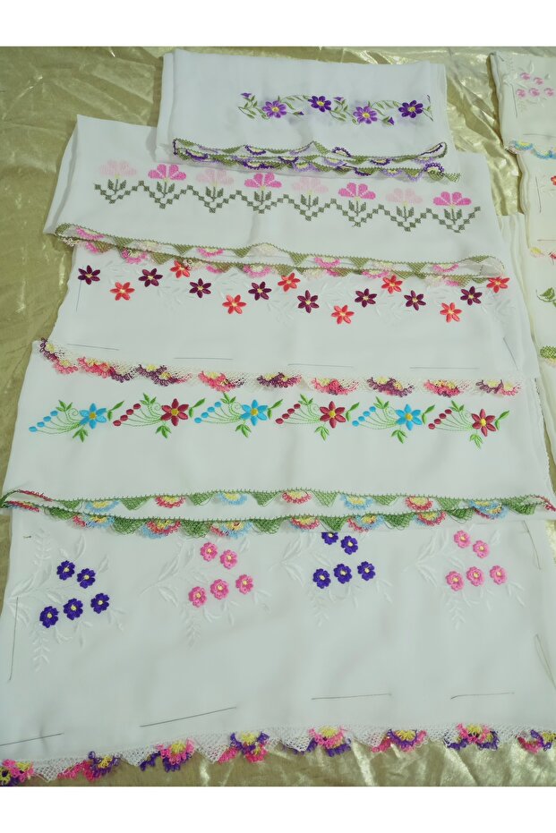 Handmade Embroidery Embroidered Needle Embroidered Prayer Cover Dowry Holder Mevlit Hijab Crepe Fabric 145X75 cm