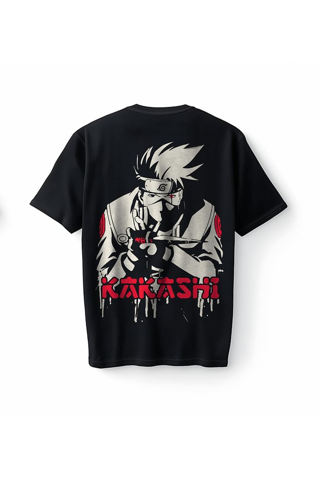 Naruto Kakashi Red Anime Oversized Unisex T-Shirt T-Shirt