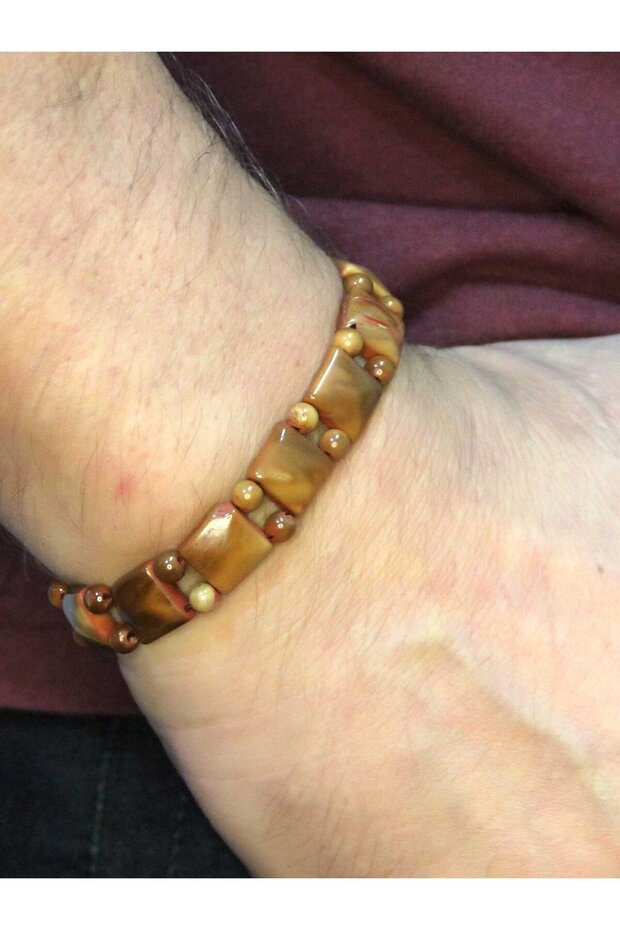 سوار معصم قابل للتعديل للرجال من خشب الكوكا الطبيعي eub116 - 2