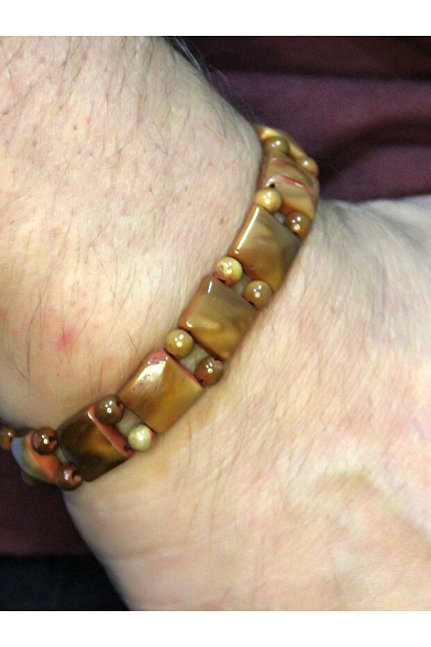 سوار معصم قابل للتعديل للرجال من خشب الكوكا الطبيعي eub116 - 1