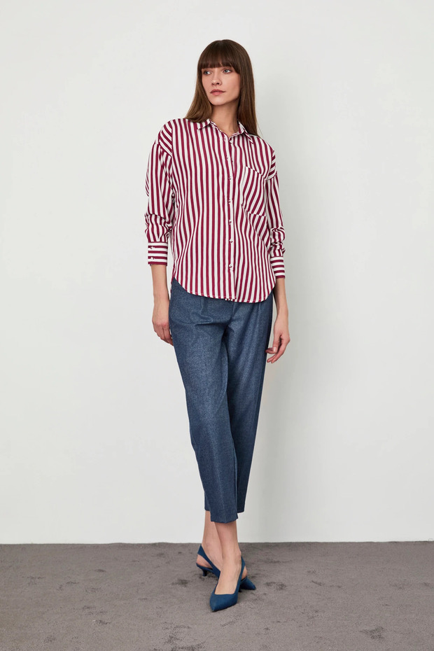 Çizgili Regular Gömlek - 1