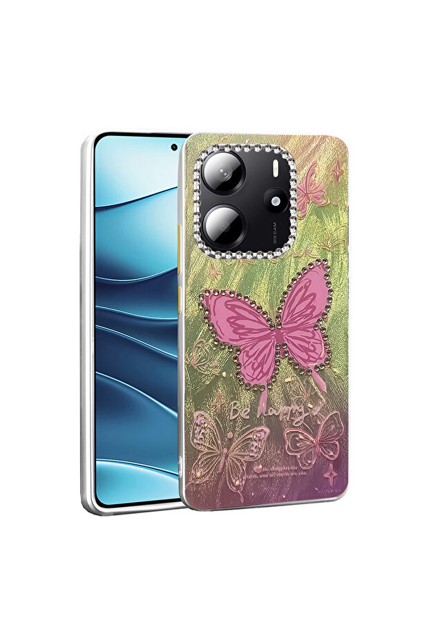 غطاء حماية لهاتف ريدمي نوت 14 4G بنمط مرآة شفرية - نمط 5 - 1