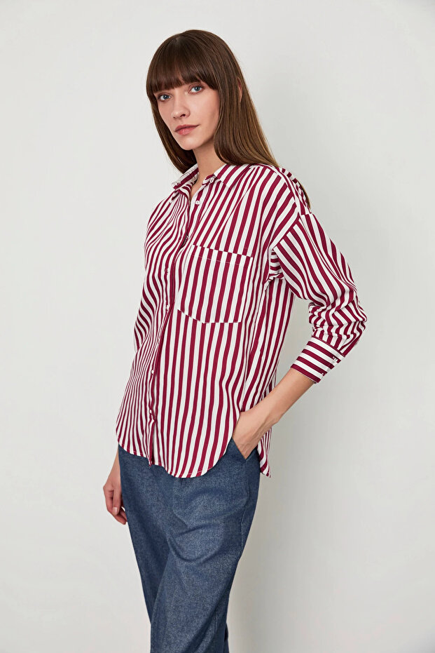 Çizgili Regular Gömlek - 2