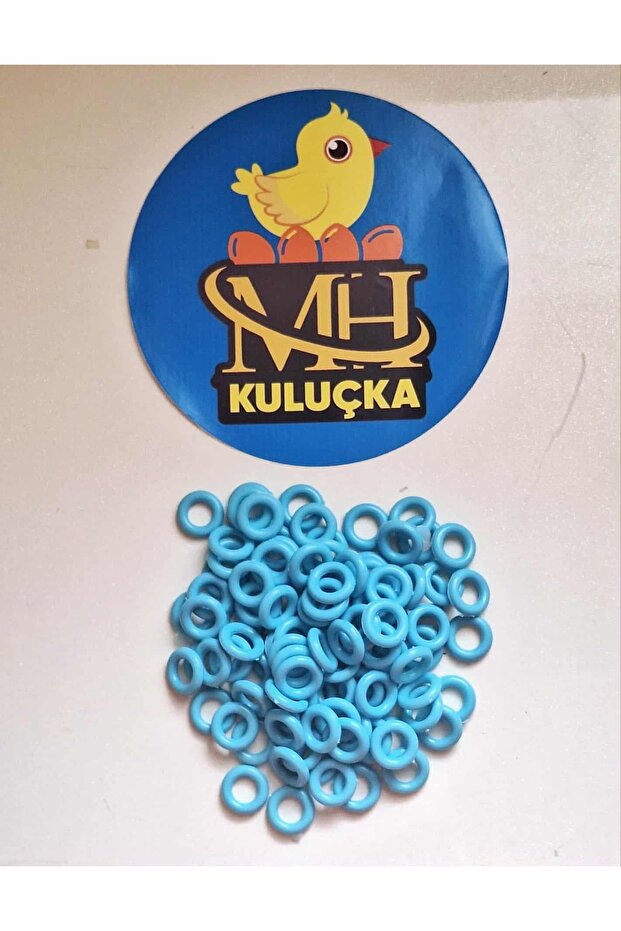 Plastic Pigeon Bead Ring Light Blue Color 100 Pieces