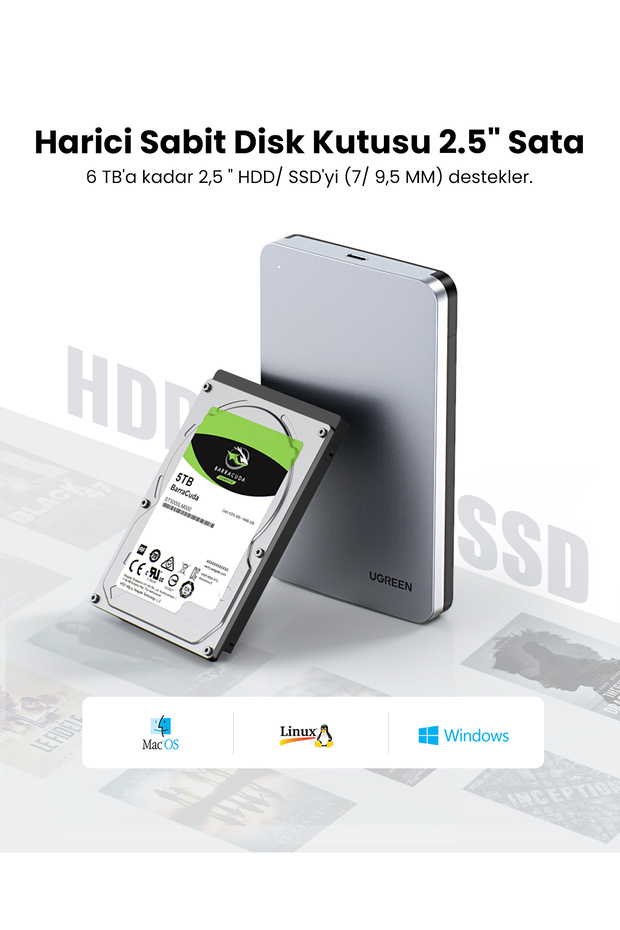 USB to USB C Gen2 2,5'' Hard Disk Kutusu, 70498 - 2