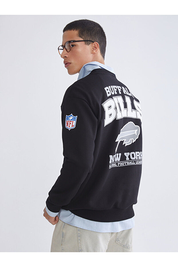 Xside Crew Neck Printed Men's Thick Sweatshirt