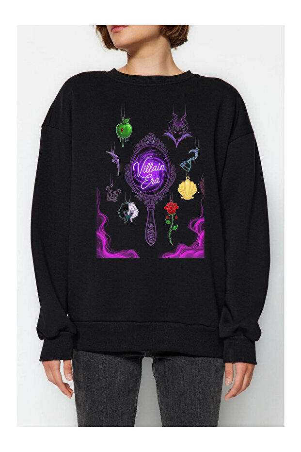 Villain Era'Bad Guy Era' Printed 3 Thread Crewneck Sweatshirt
