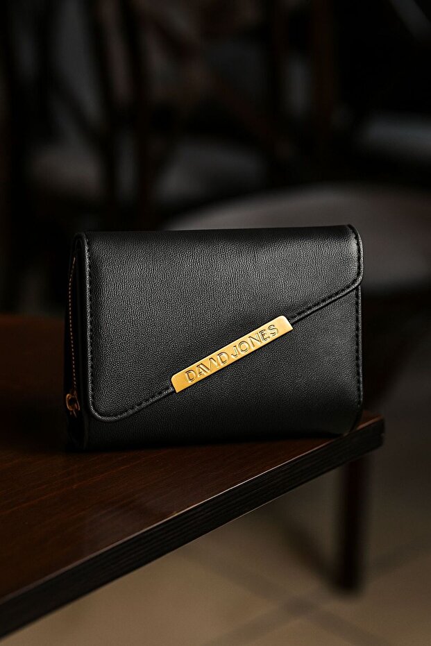 Gold Detailed Envelope Shaped Women's Wallet
