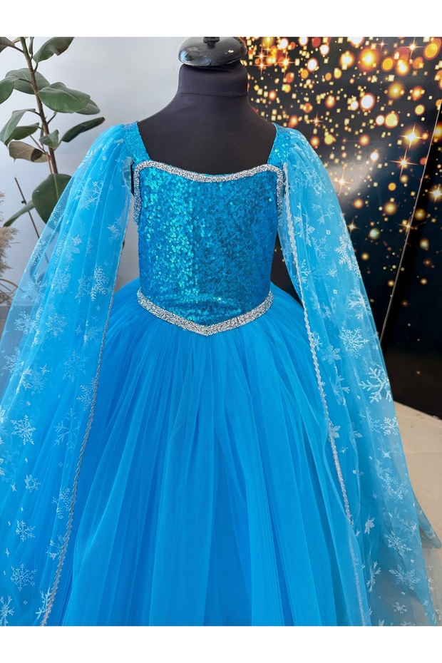 Girls Elsa Dress, Elsa Costume, Party Dress