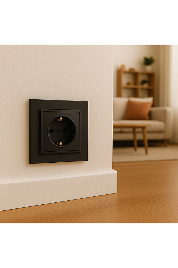 SOCKET WITH CP 16A TITANIUM BLACK - 1