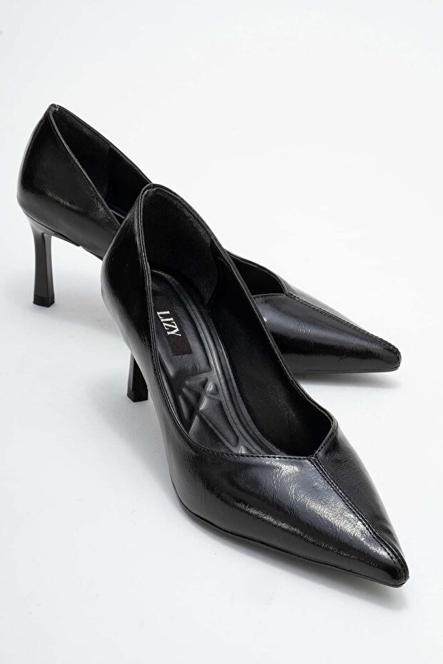 Black Comfortable Fit Women's Thin Heeled Stiletto