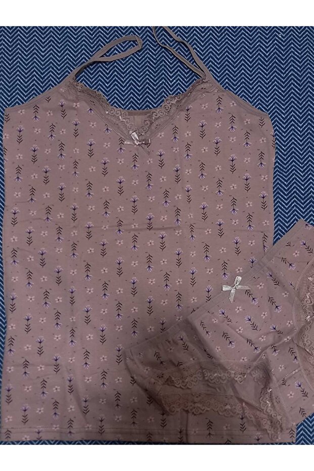 Patterned Lace Slip Set - 2