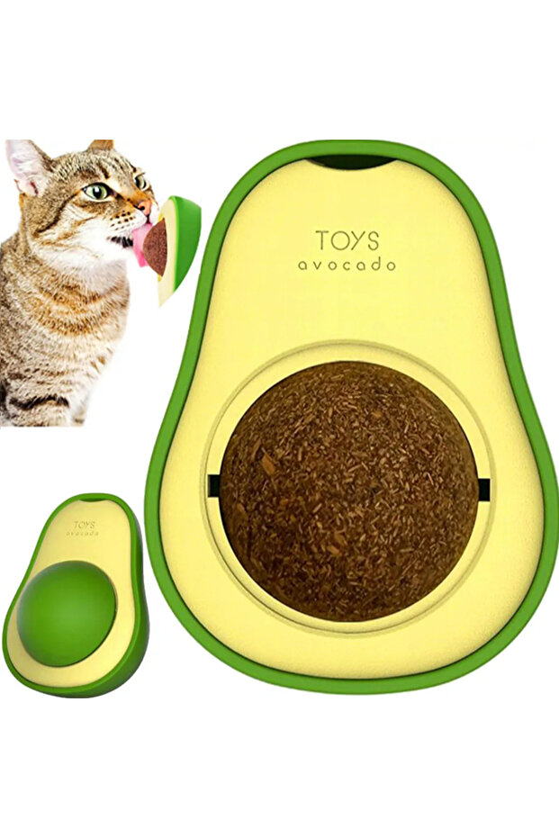 Catnip toy, avocado shape, rotating ball, catnip - 12