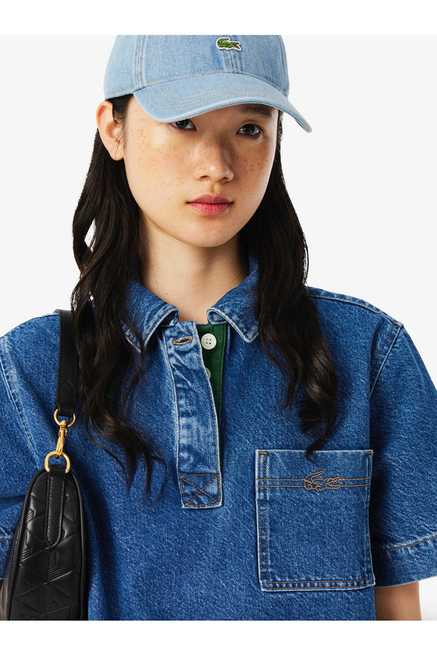 Oversized Cotton Denim Dress - 3