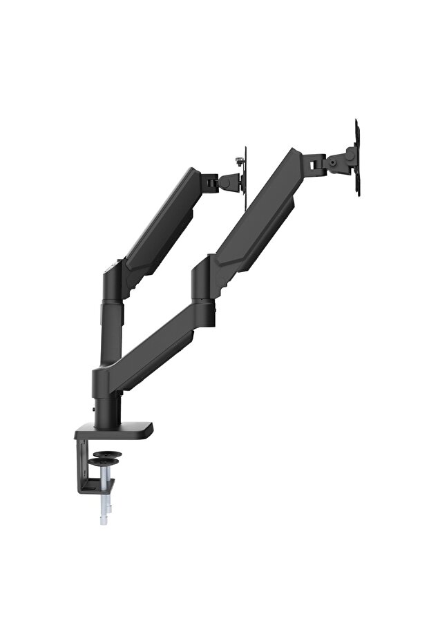 حامل شاشة مزدوج بذراع مرن يعمل بالغاز لشاشات 13-32 بوصة مع خاصية تعديل الارتفاع والدوران - 6
