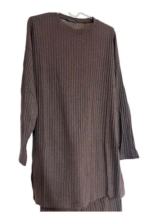 Brown women's suit