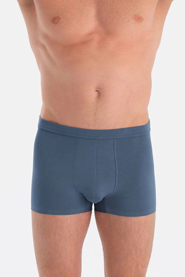 Indigo Düz Micro Modal Boxer - 4