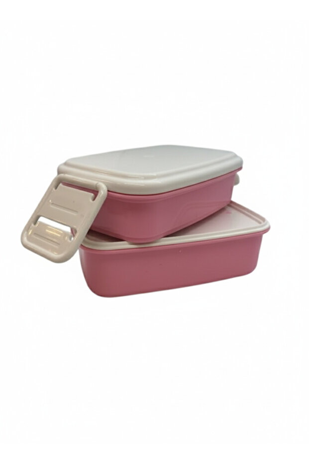 وعاء غداء بلاستيكي مكون من طبقتين - 1