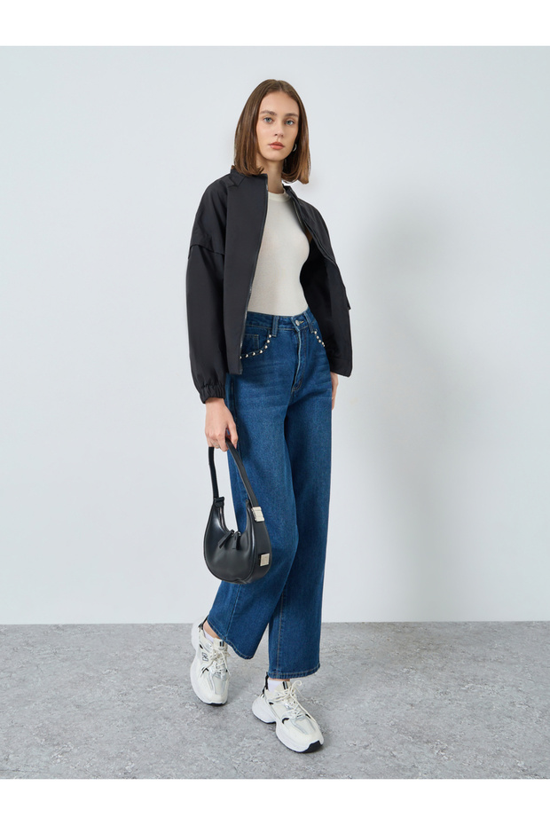 Black Regular Fit Lightweight Jacket - 2