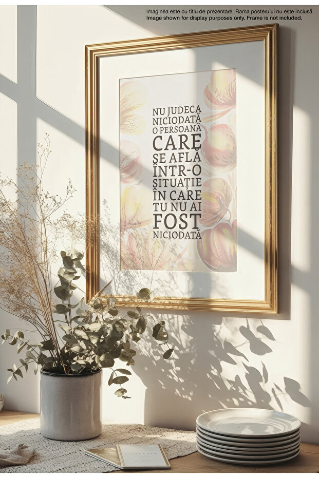 Religious Canvas Poster in Romanian Language – Unframed Digital Print on Canvas - Don't Judge - 3