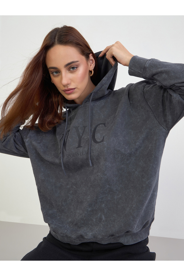 Charcoal NYC Oversized Hoodie