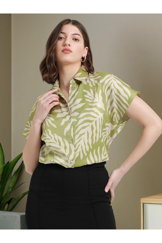 Olive Relaxed Fit Casual Shirt