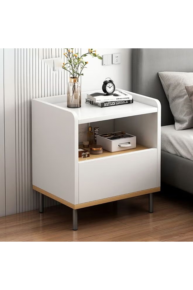 Nightstand Bedside Table And Storage - 1