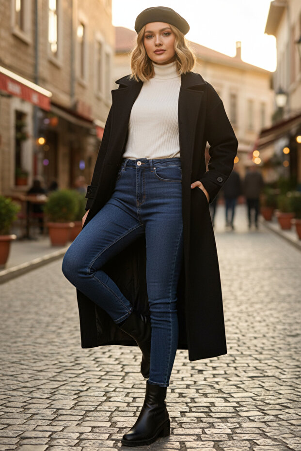 Women's Adel Double-Breasted Long Cashmere Coat