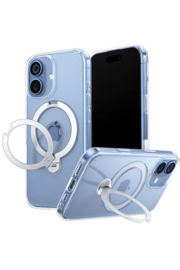 Ostand Spin Series Case for iPhone 17 (6.3") - 360° Spin Magnetic Stand, MagSafe, Clear