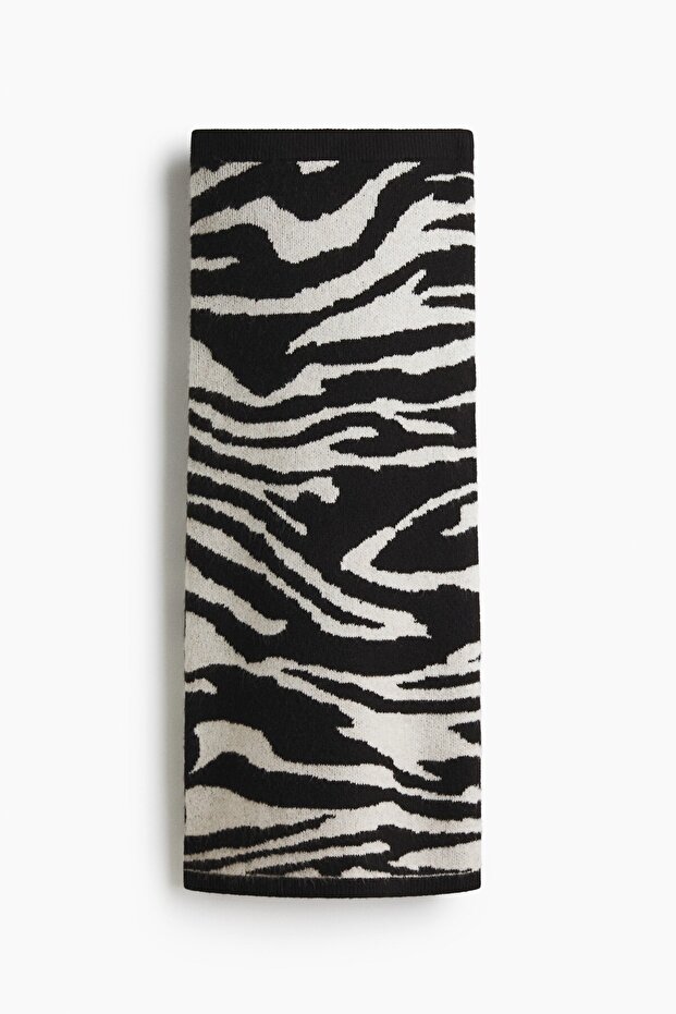 Jakarlı Triko Etek - 1