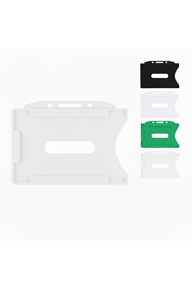 Id Badge Holder 10 Pieces White