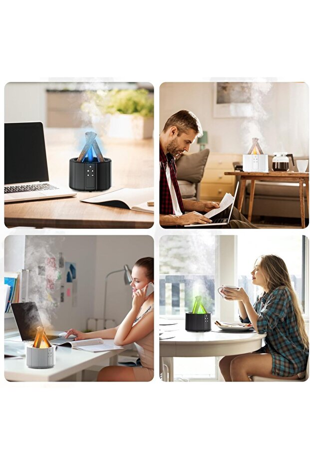 مرطب هواء بون فاير سعة 250 مل مع جهاز تحكم عن بعد، وناشر لهب صامت - 5