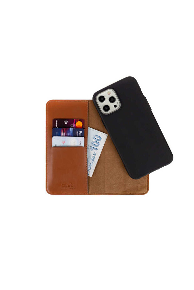 iPhone 12 Compatible Senk Multi Wallet Case-Red - 4