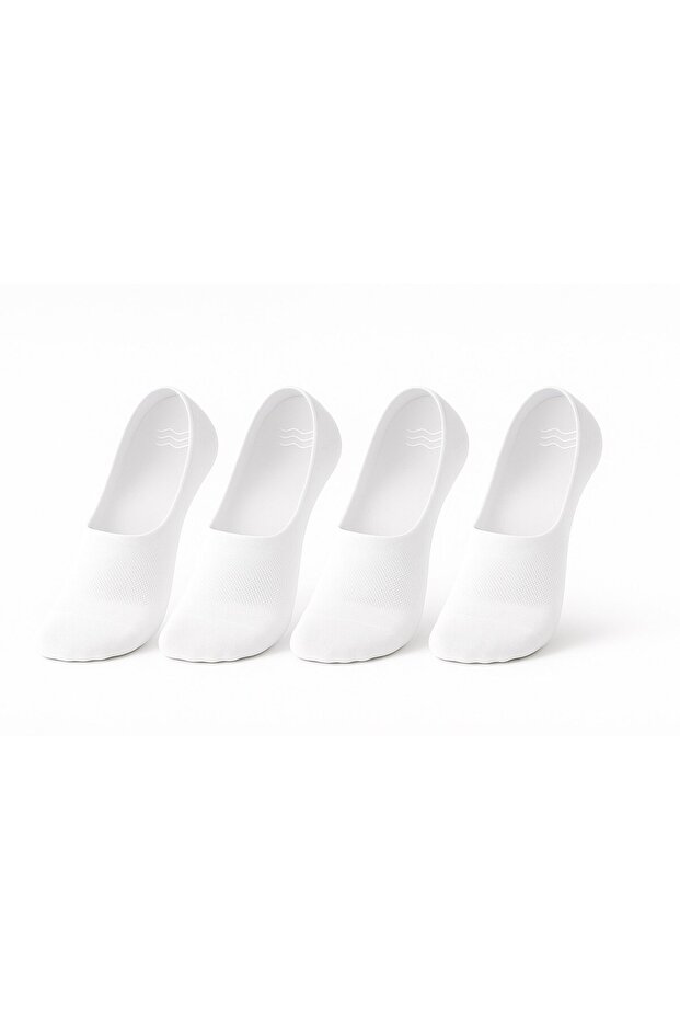 Women's Invisible Ballet Socks Black & White – Non-Slip Silicone, Breathable Ballet Socks