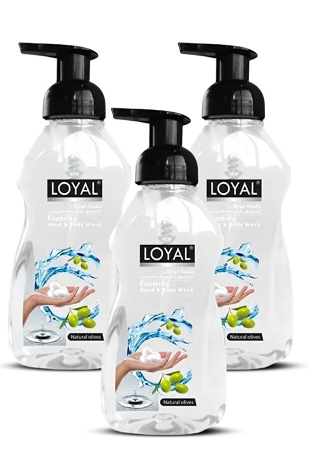 Foaming Hand Wash & Body Wash, Natural Olives, 3x500ml