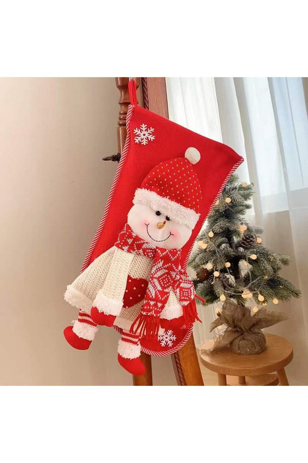 Christmas Stockings, 24 CM, Large Cotton Stockings for Holiday Season Decor