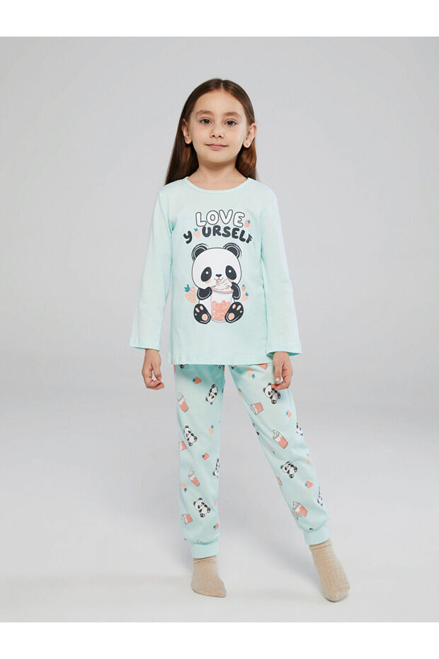 Zero Roba Collar Printed Long Sleeve Girls' Pajama Set for Style Enthusiasts from Uzg Store