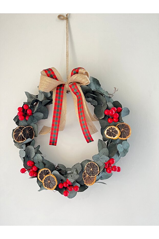 Kokinalı yılbaşı kapı süsü, çelenk - 3